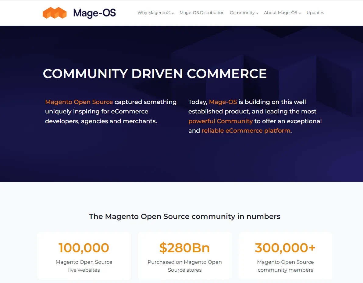 A preview of the new Mage-OS website