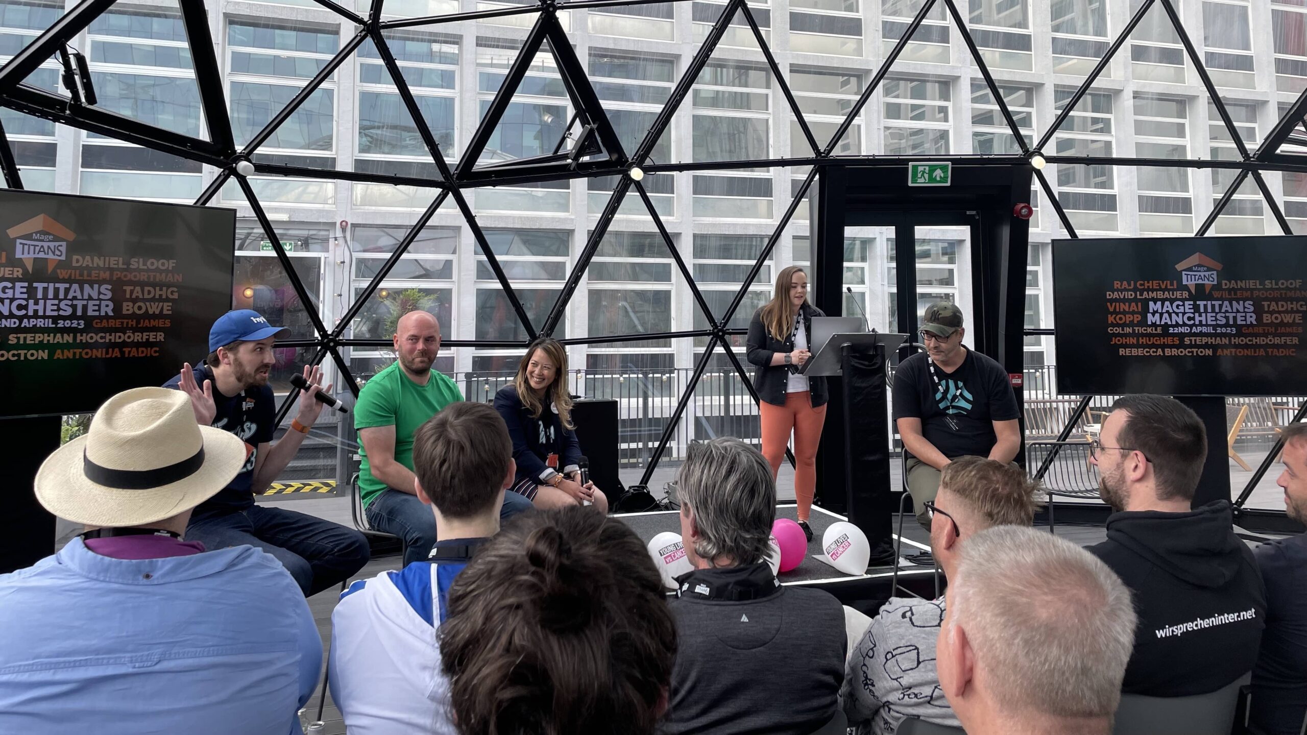 Mage-OS community leaders discussing the Future of Magento panel at Mage Titans