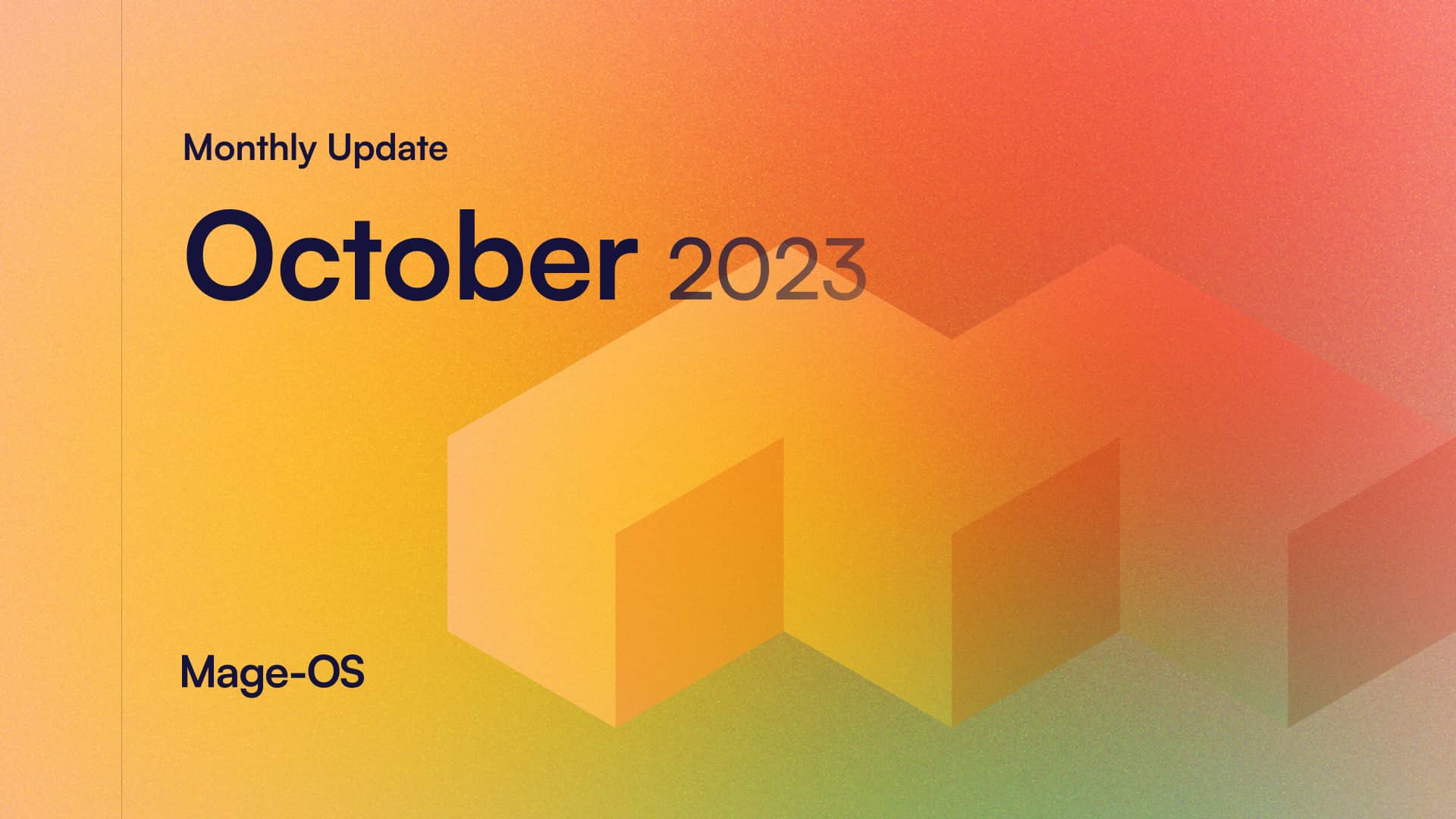 October 2023 Update